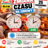 Zmiana czasu na zimowy już w ten weekend! W nocy z 24 na 25 października cofniemy zegarki